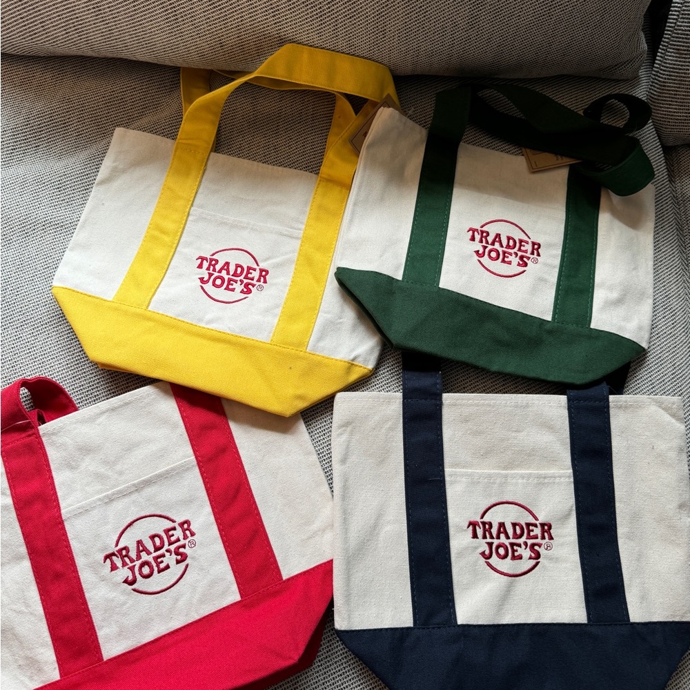 Trader Joes Mini Canvas Tote Bags